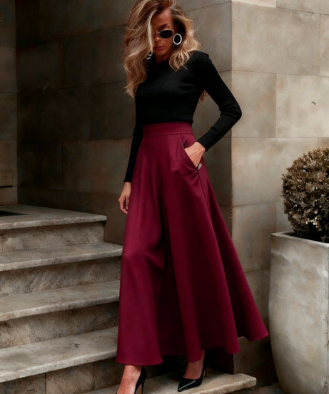 Velvet Flow Skirt
