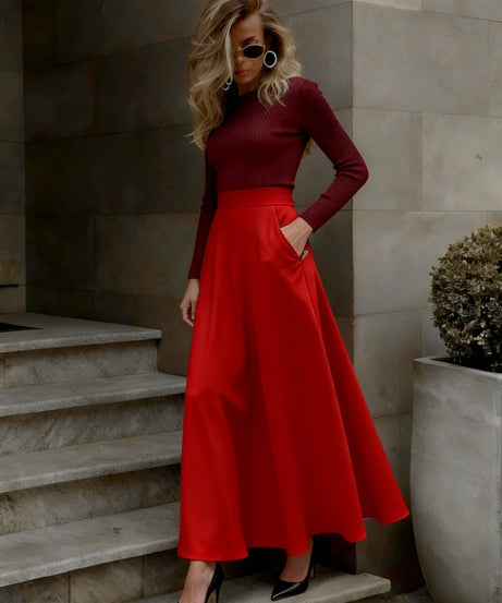 Velvet Flow Skirt