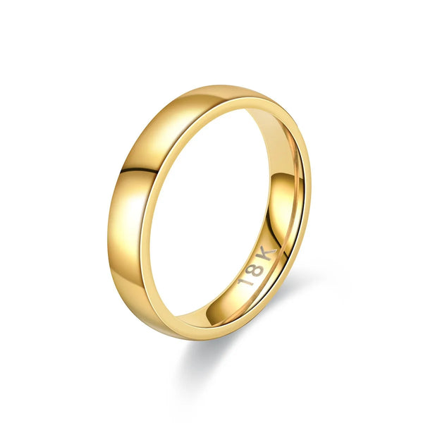 Gold Plated Ring Colour Fashion Women's Simple Couple's Wedding Ring Engagement Jewellery Gift