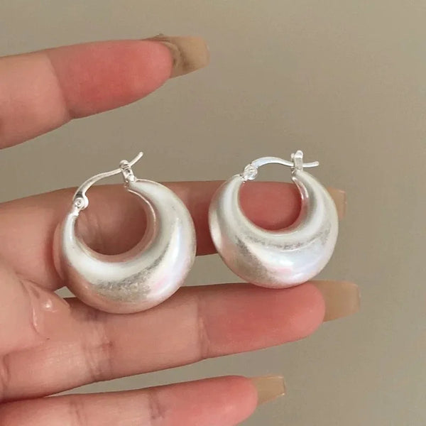 925 Sterling Silver Earrings For Women Trendy Simple Bump Round Earring Jewelry Prevent Allergy Party Christmas Accessories