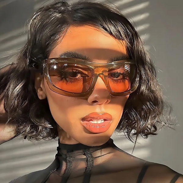 New Women Y2k Sunglasses Vintage Punk Men's Sun Glasses Retro Oval Mirror Lenses Eyewear Outdoor Cycling Glasses UV400 Goggle