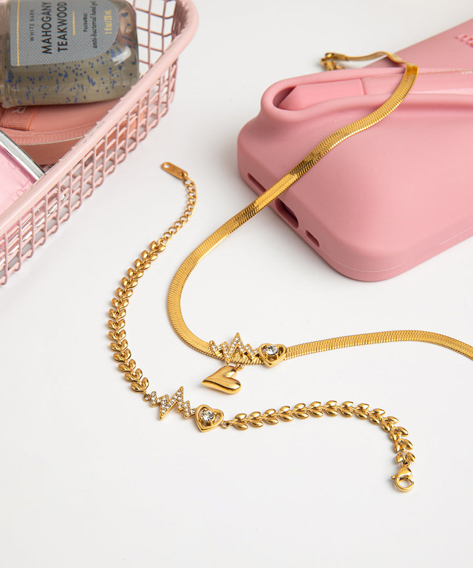 Luxury Heart-Shaped Titanium Set