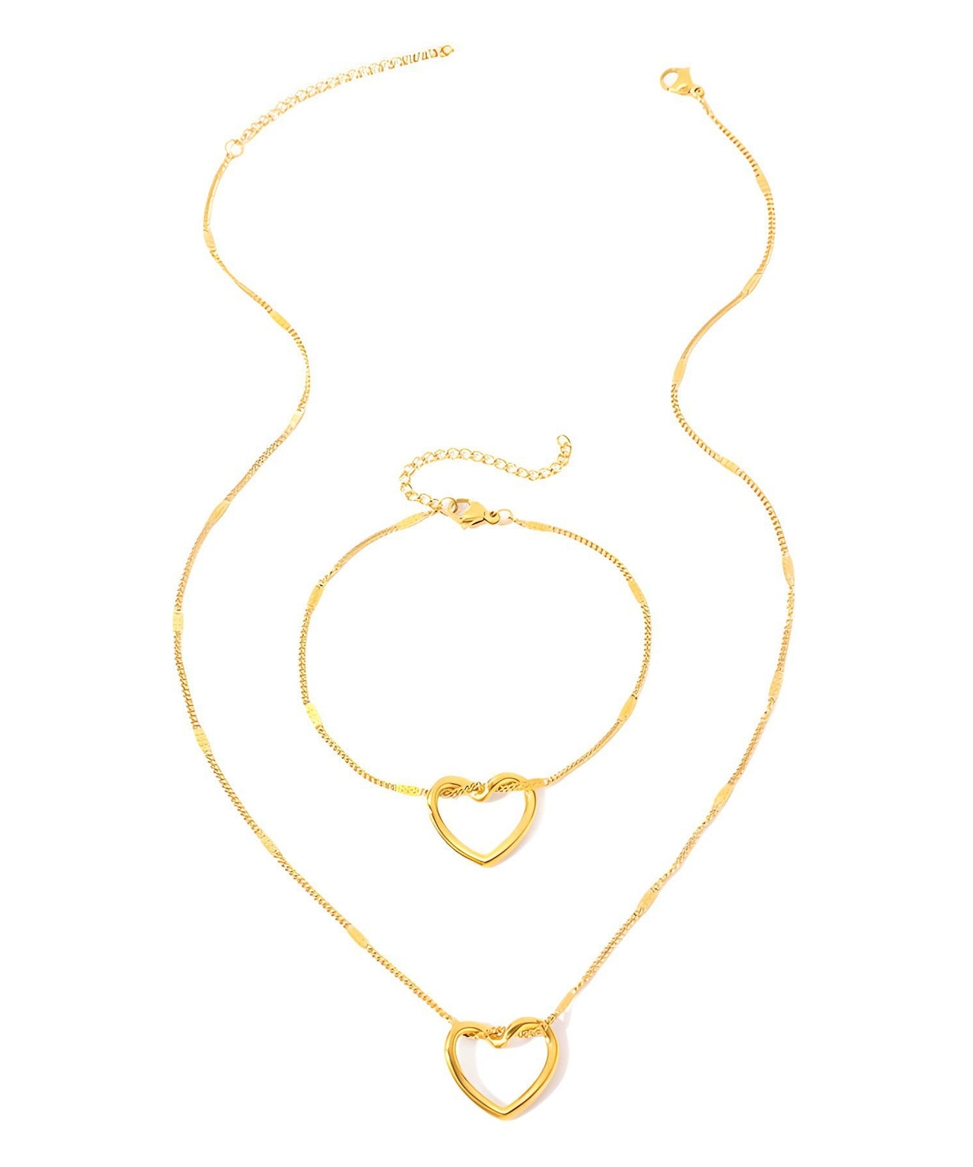 Stainless Steel Hollow Heart Set