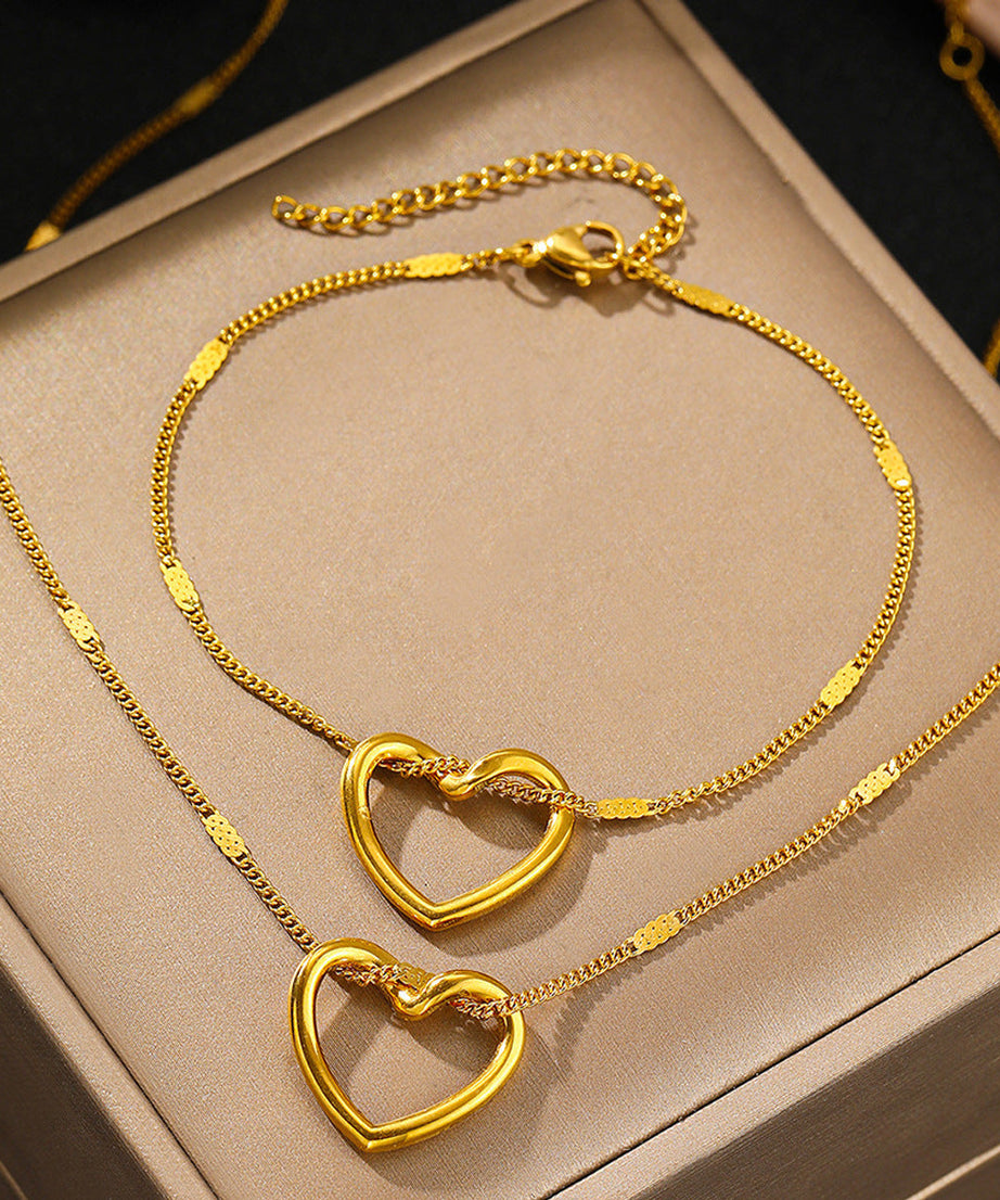 Stainless Steel Hollow Heart Set